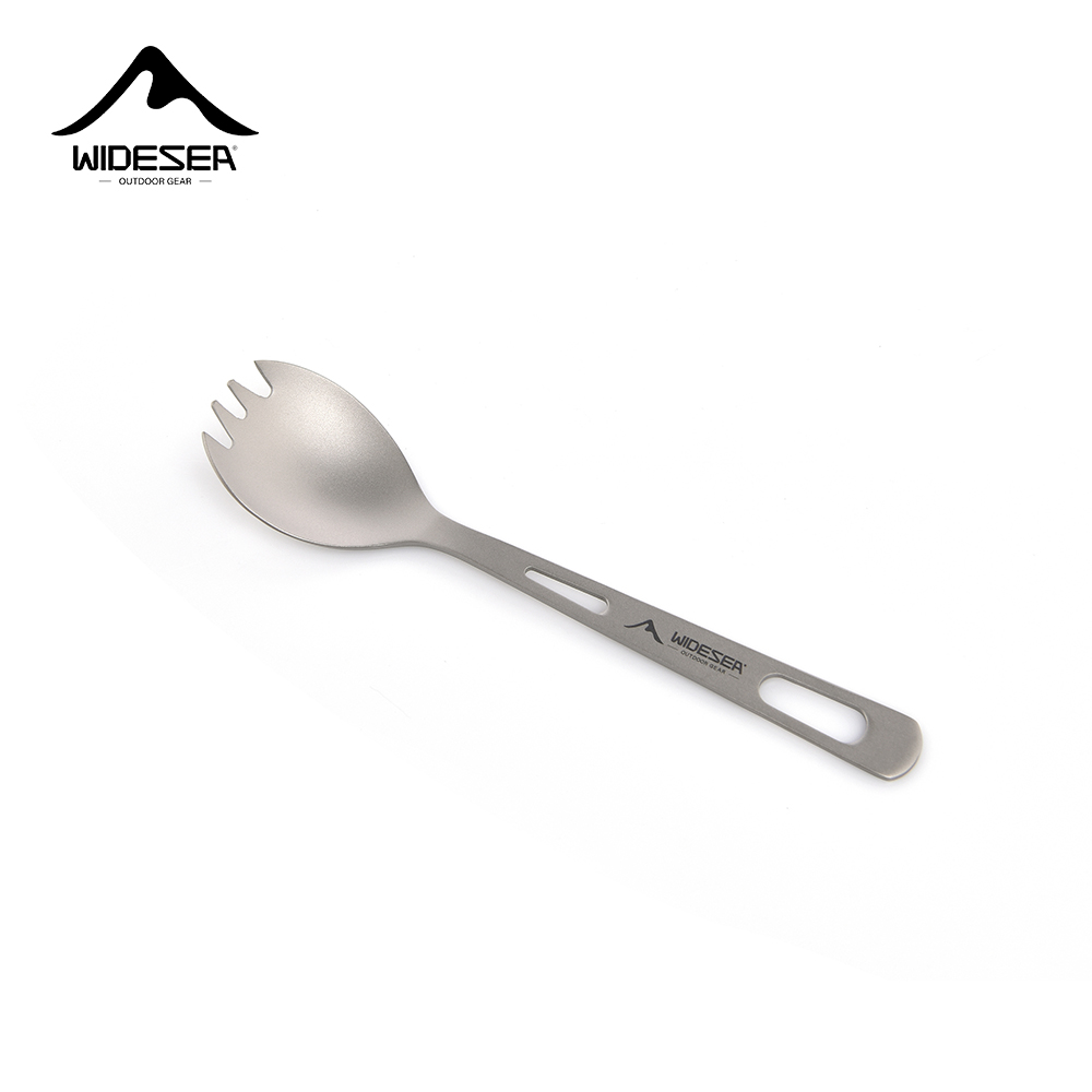 Camping Cooking Pack - Widesea Camping-Kochset, Spork, Löffel aus Titan,