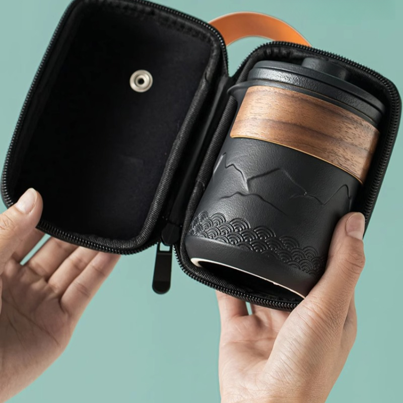 Camping Cooking Accessories - Tragbares Reise-Teeset, ein Topf, eine Tasse,