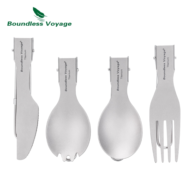 Camp Spork Set - Boundless Voyage Titan Klappbares Besteck-Set Camping