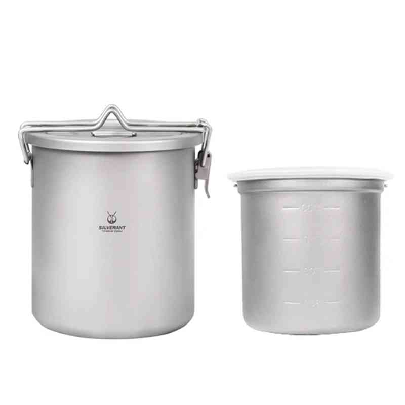 Camping Cooking Set With Bag - Silverant Camping Titan Topf Ultraleicht Reis