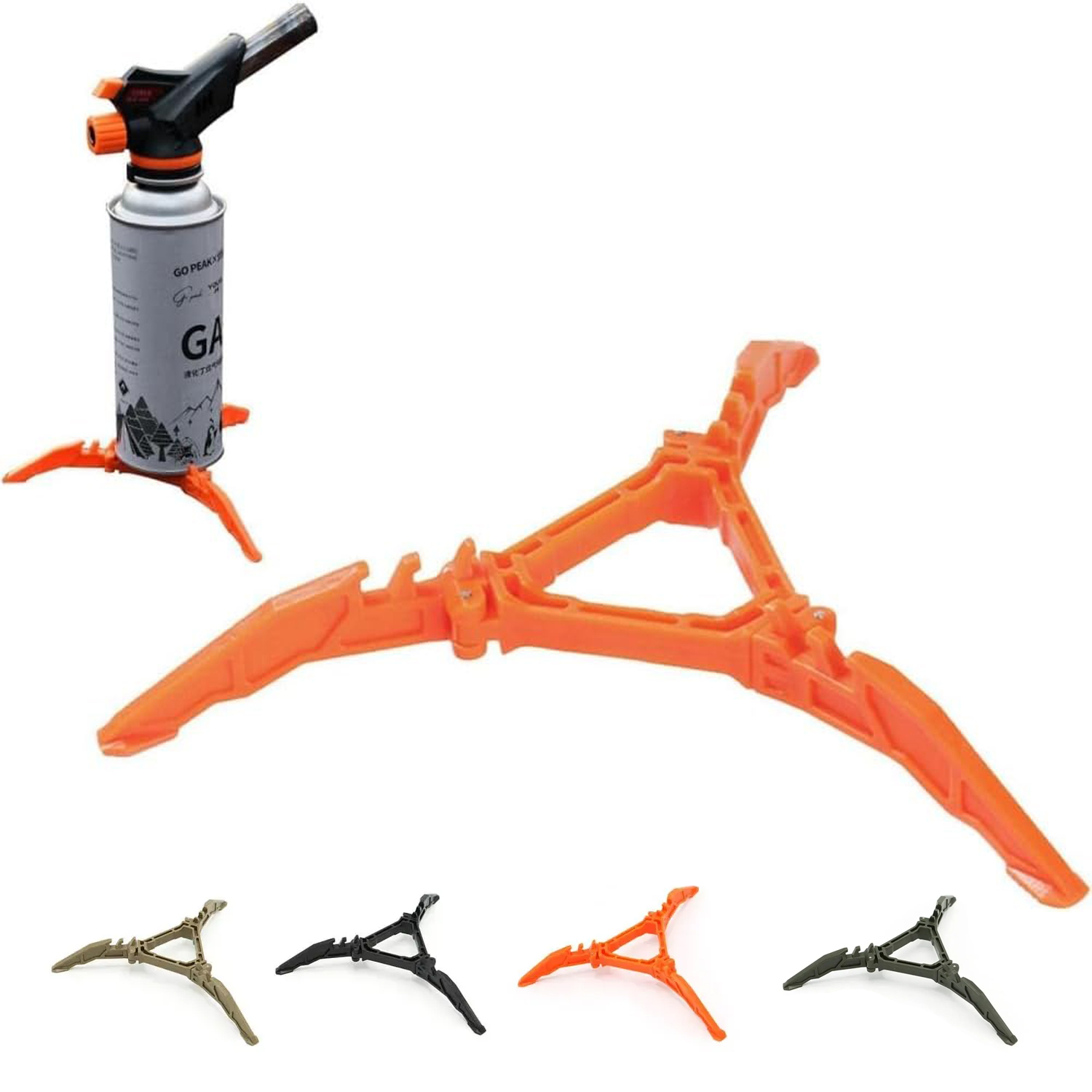 Camping Cooking Gas Stove - Gastankhalterung, faltbarer Kraftstoffkanister-Stabilisator, Anti-Dumping-Stativ für Outdoor-Camping,