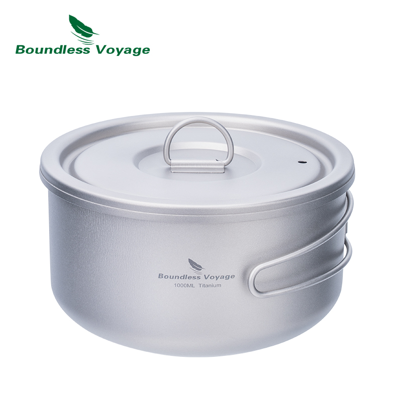 Camping Cooking Accessories - Boundless Voyage Titan-Campingtopf mit Deckel, ultraleichter