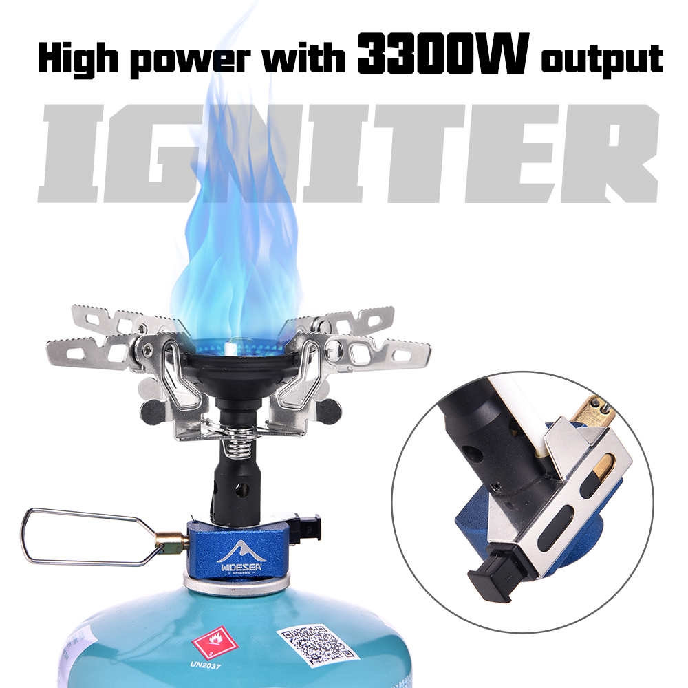 Camping Cooking Gas Stove - Outdoor-Camping-Gasbrenner Outdoor-Kocher 3300W mit Zünder Campingausrüstung