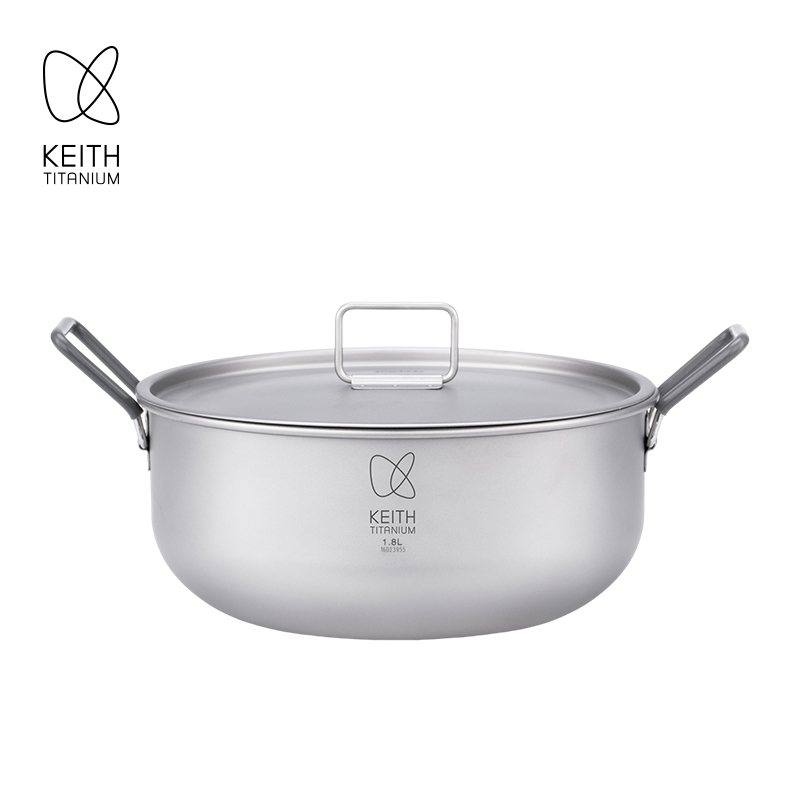 Camping Cooking Bag - KEITH 1,8L Kochtopf aus reinem Titan,