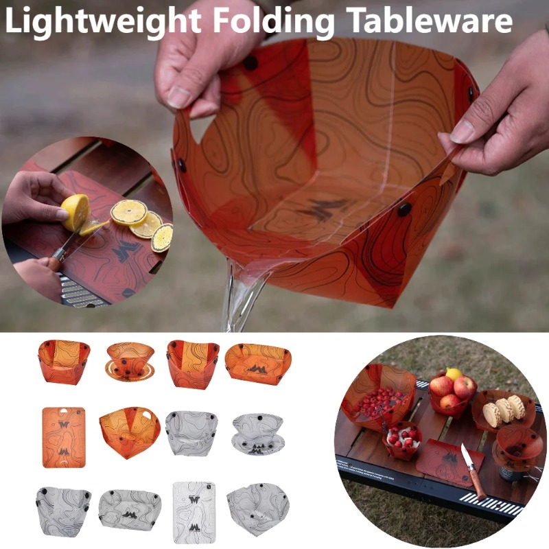 Camping Cooking Pack - Faltbare Camping Geschirr Tragbare Schüssel Teller