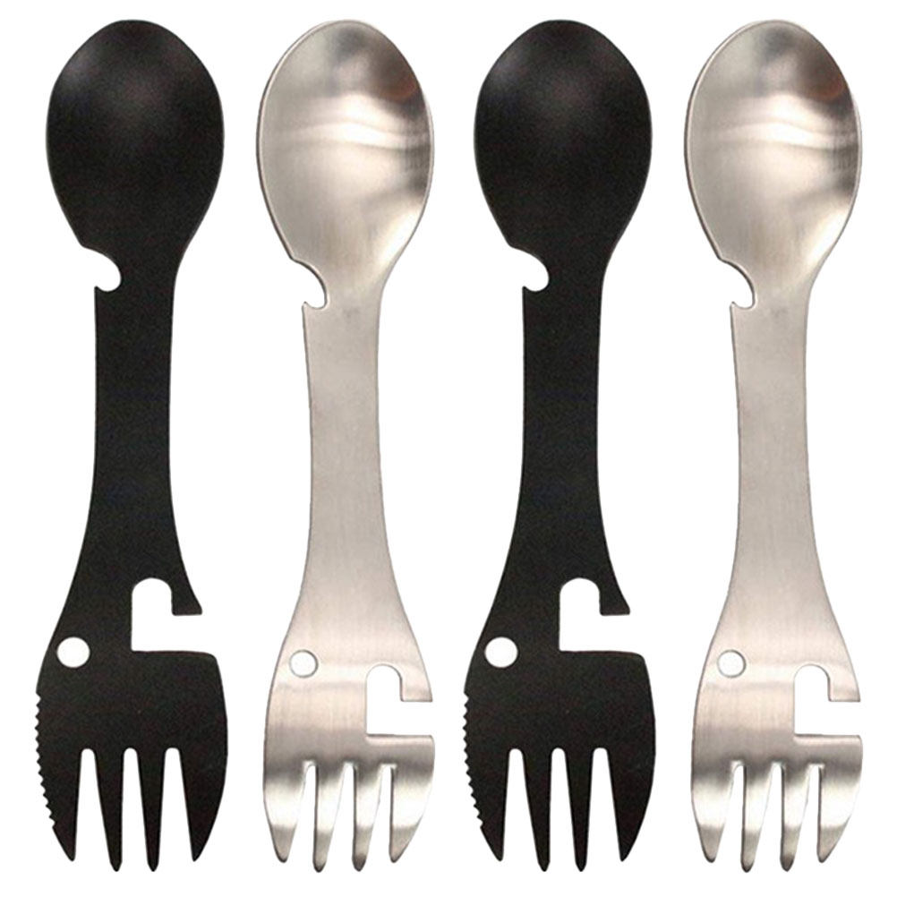 4-teiliges Edelstahl-Besteckse – Camp Spork Set Bewertung und Preis
