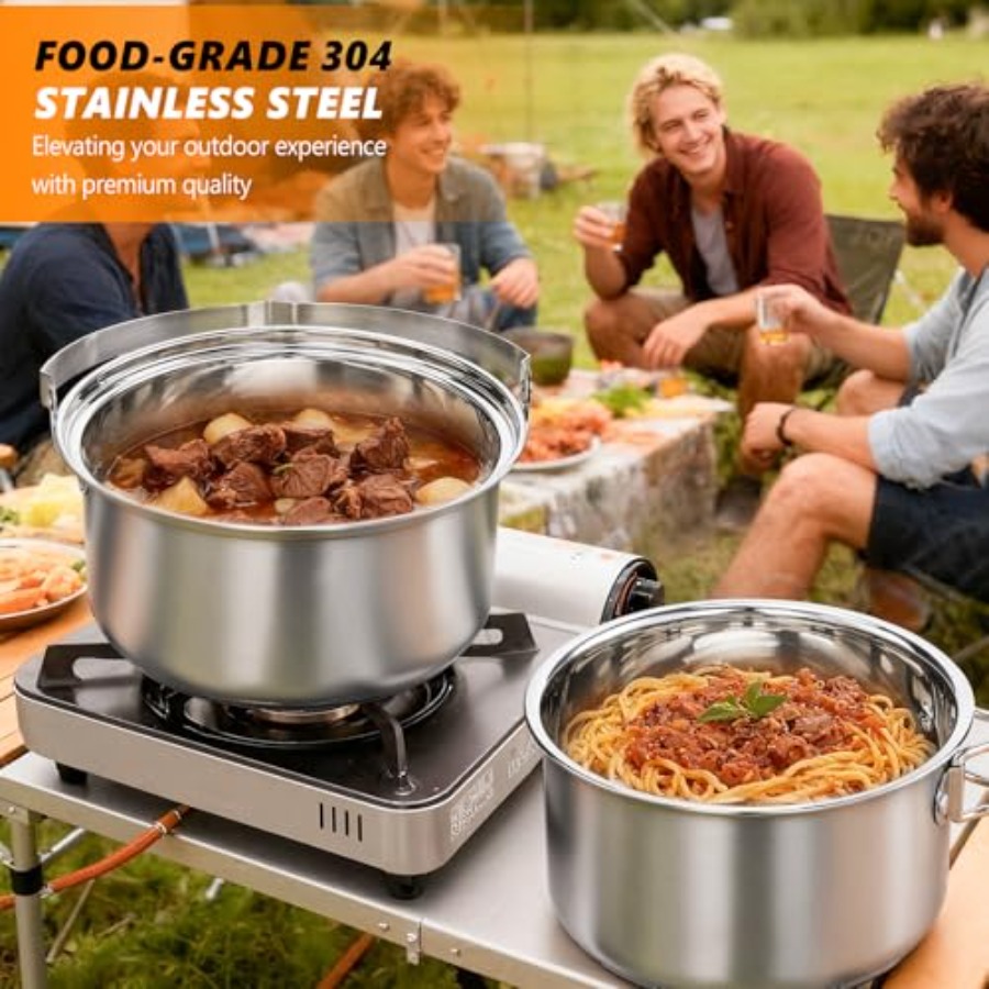Camping-Kochgeschirr-Set, Leic – Camping Cooking Set With Bag Bewertung und Preis