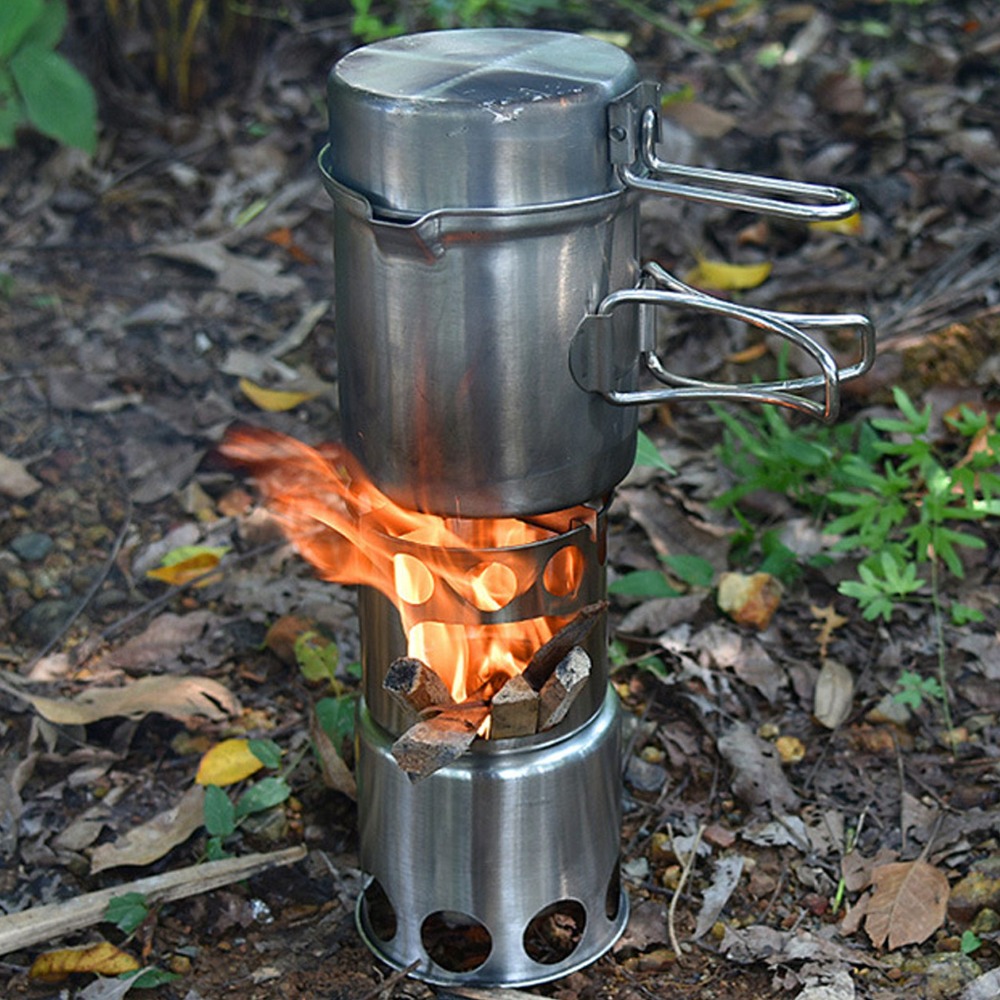 Langlebiges Edelstahl-Camping- – Camping Cooking Set Bewertung und Preis