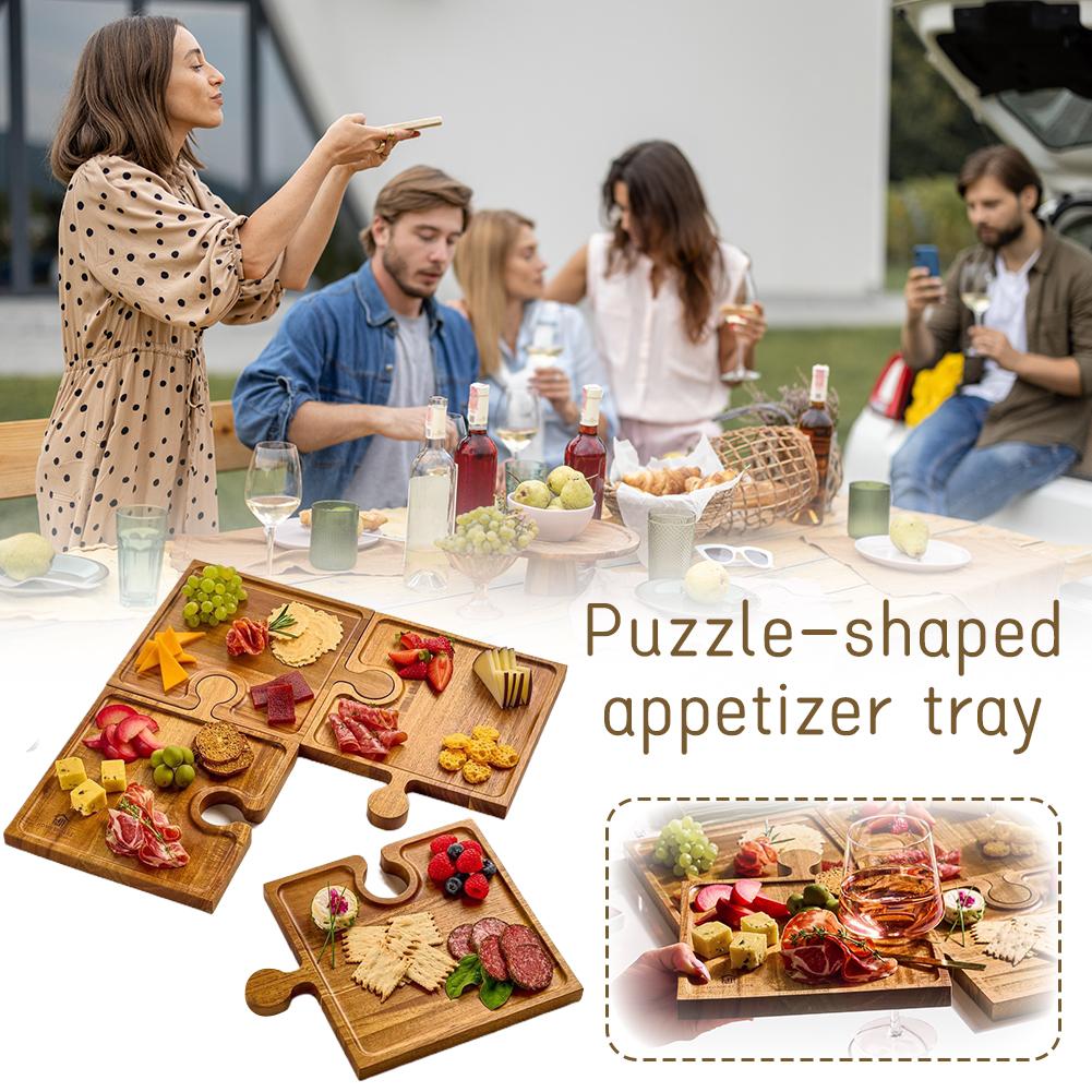 Holz-Puzzle-förmiges Vorspeise – Camping Cooking Tool Set Bewertung und Preis
