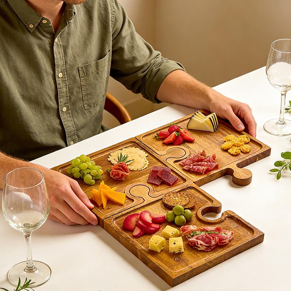 Holz-Puzzle-förmiges Vorspeise – Camping Cooking Tool Set Bewertung und Preis