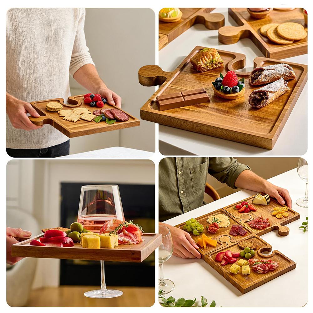 Holz-Puzzle-förmiges Vorspeise – Camping Cooking Tool Set Bewertung und Preis